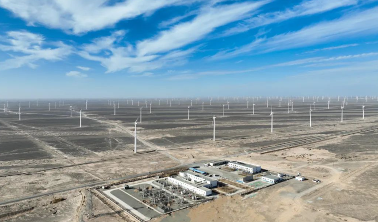 中国电力甘肃能投瓜州北大桥70MW风电项目成功并网