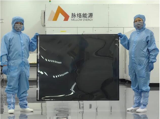 全球最大（1.2×1.6平米）一体化成型柔性钙钛矿光伏组件在
