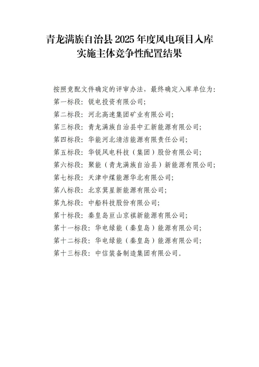 涉及华能、华电、中国电建、湖南红太阳等！河北青龙县新能源项目