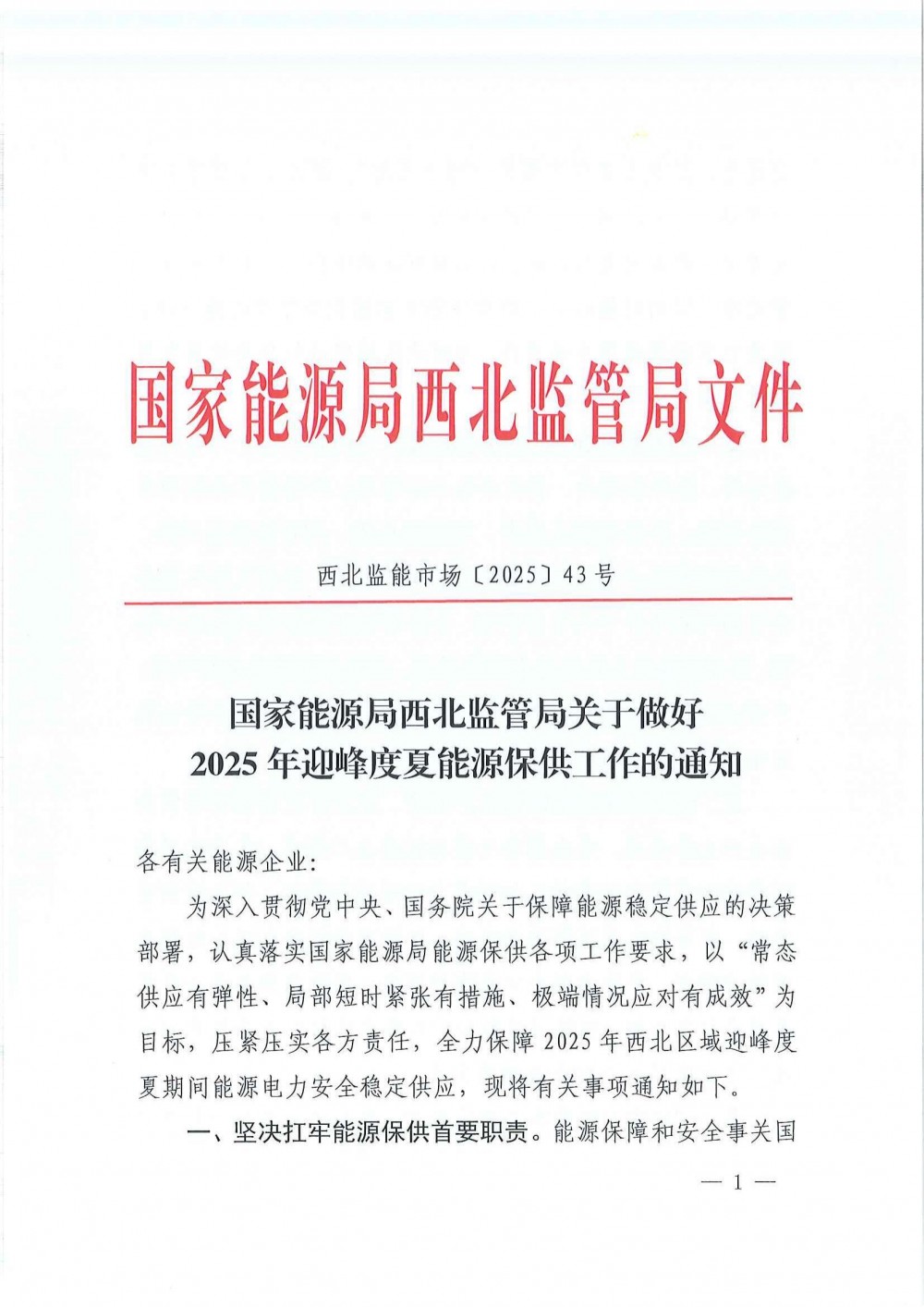 促进源网荷储协同发力！西北发文做好2025年迎峰度夏能源保供