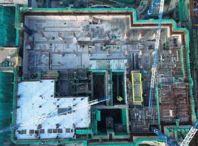 漳州核电4号机组常规岛首块零米板成功浇筑