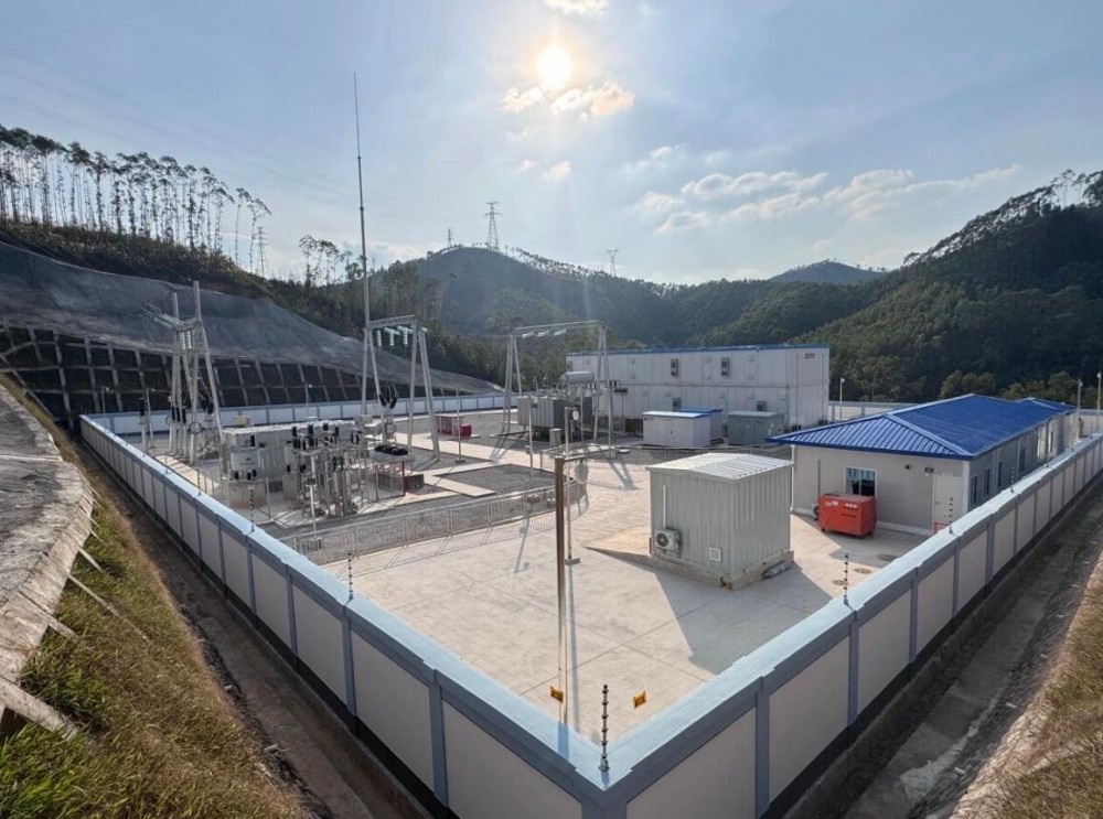 绿电引擎再添动能，陆川横山风电场升压站及送出工程投产